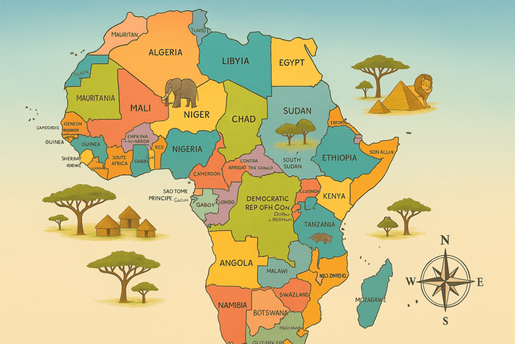 1. Africa – 54 countries