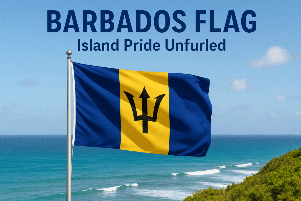 Barbados Flag Waving