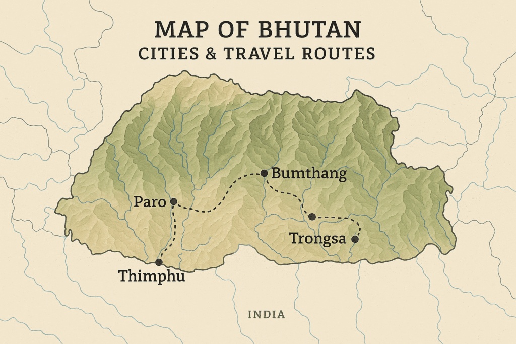 Bhutan Topographic Map