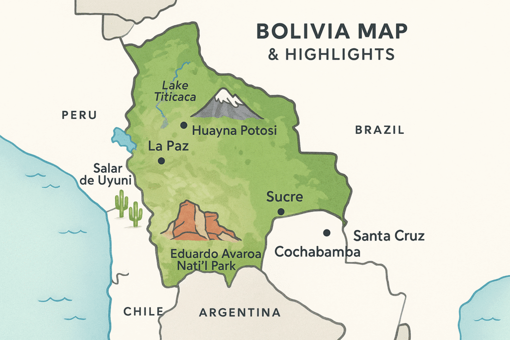 Bolivia Map Highlights