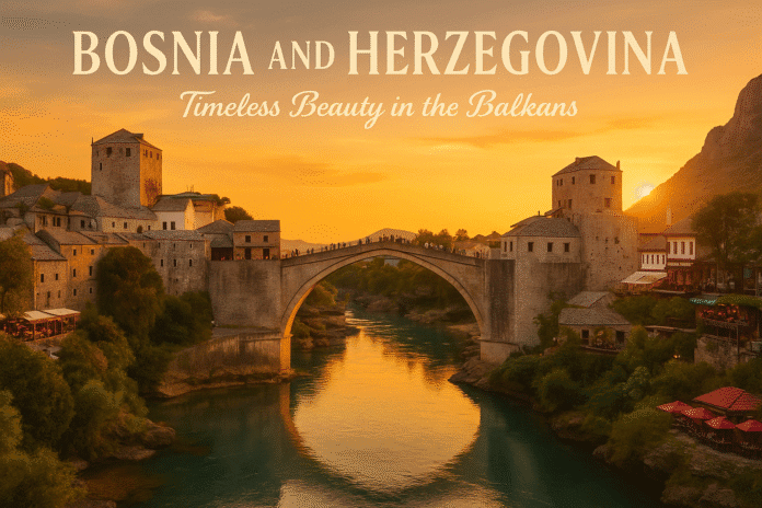Mostar Bridge Sunset_Bosnia and Herzegovina