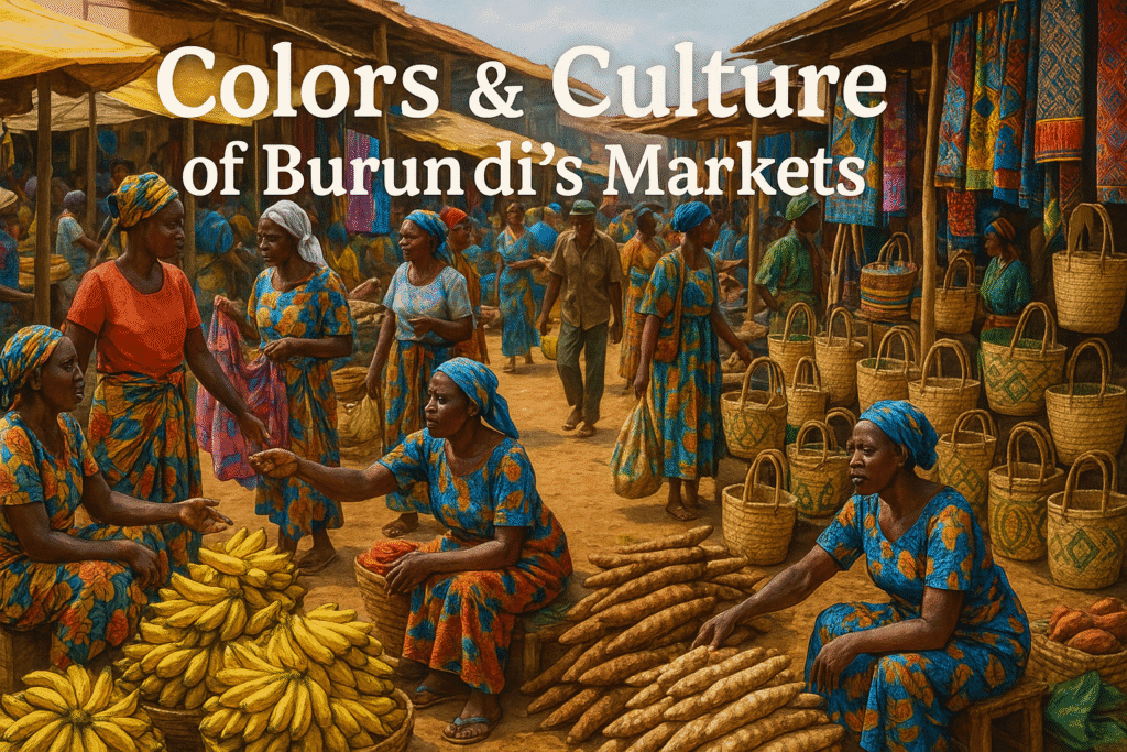 Traditional open market in Ngozi, Burundi