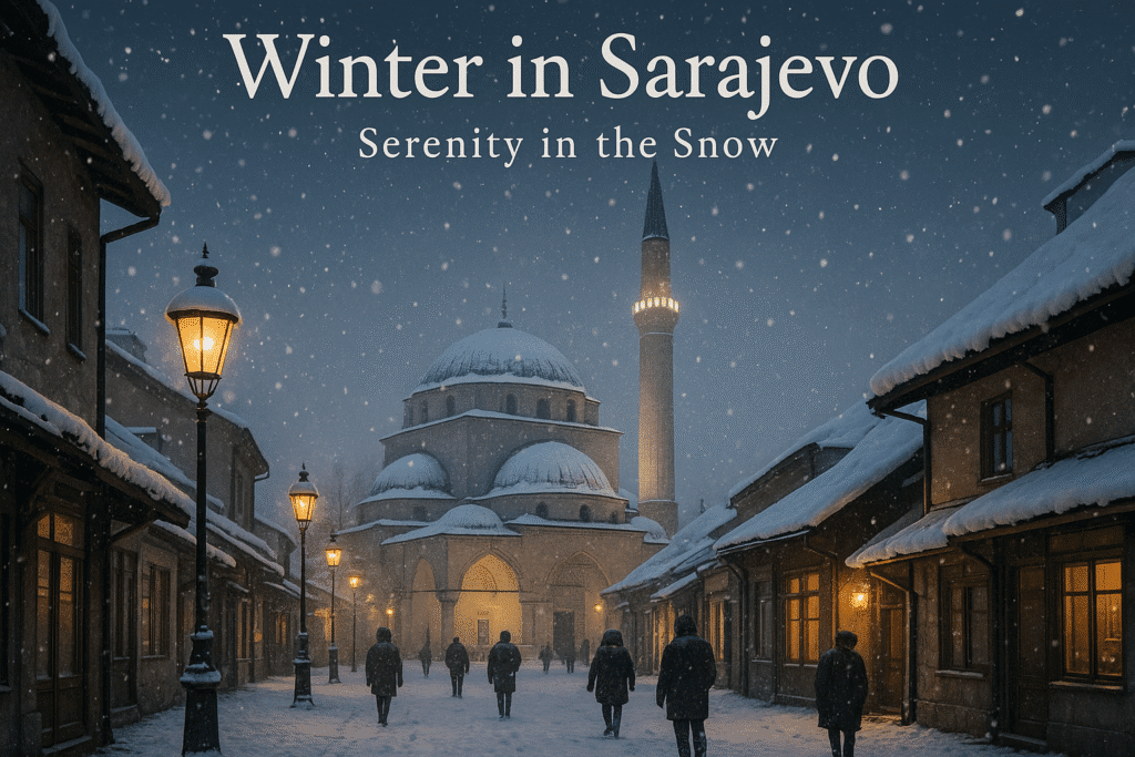 Snowy Sarajevo Mosque