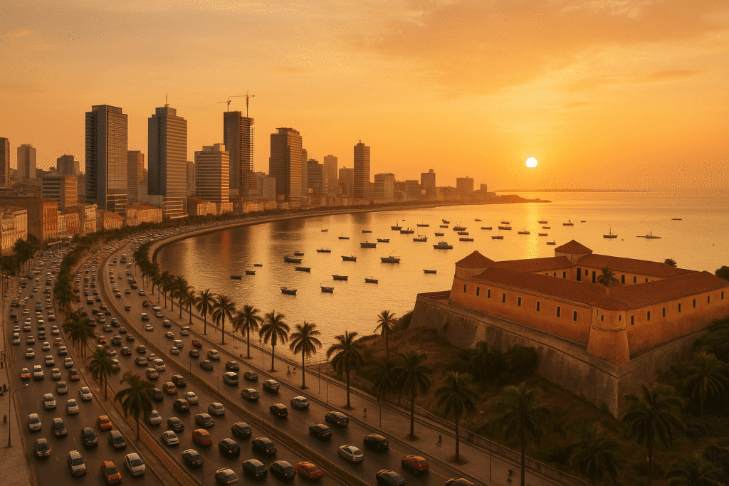 Sunset Over Luanda Skyline