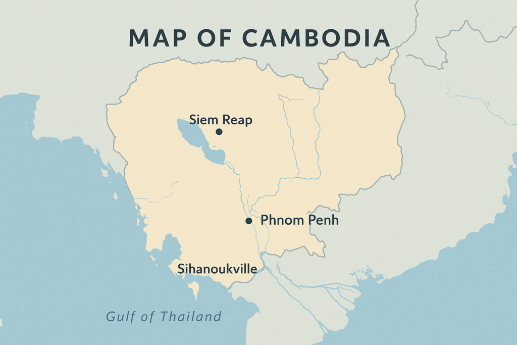 Cambodia Map Highlights