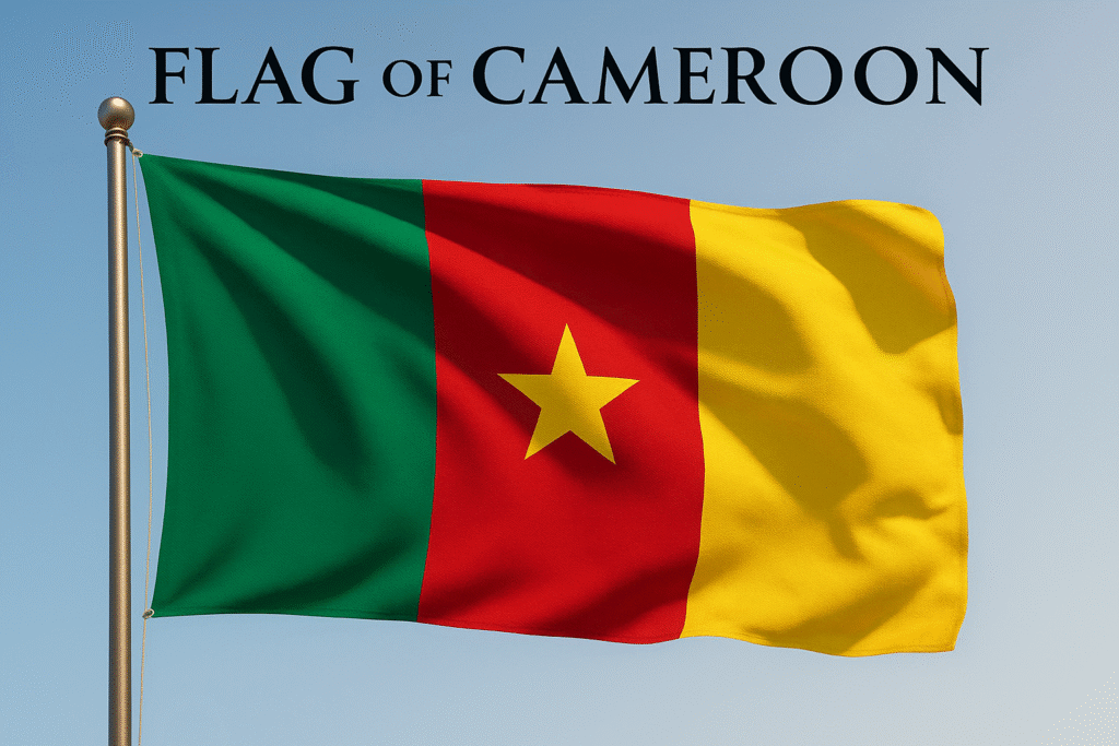 Cameroon Flag in Sky