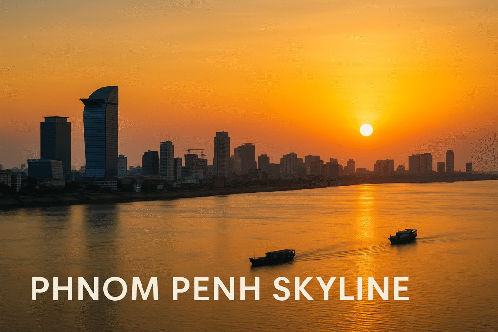 Phnom Penh Sunset Skyline