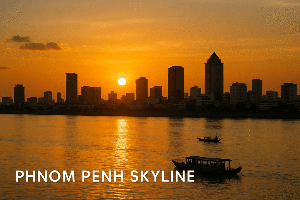 Phnom Penh Sunset Skyline