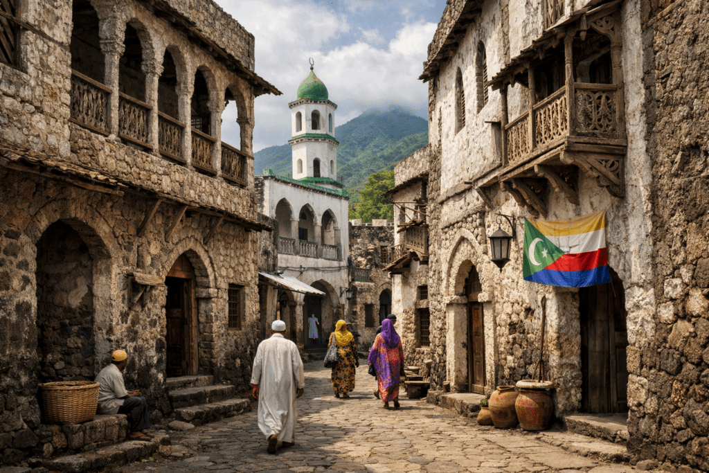 Historic architecture in Comoros showing cultural heritage