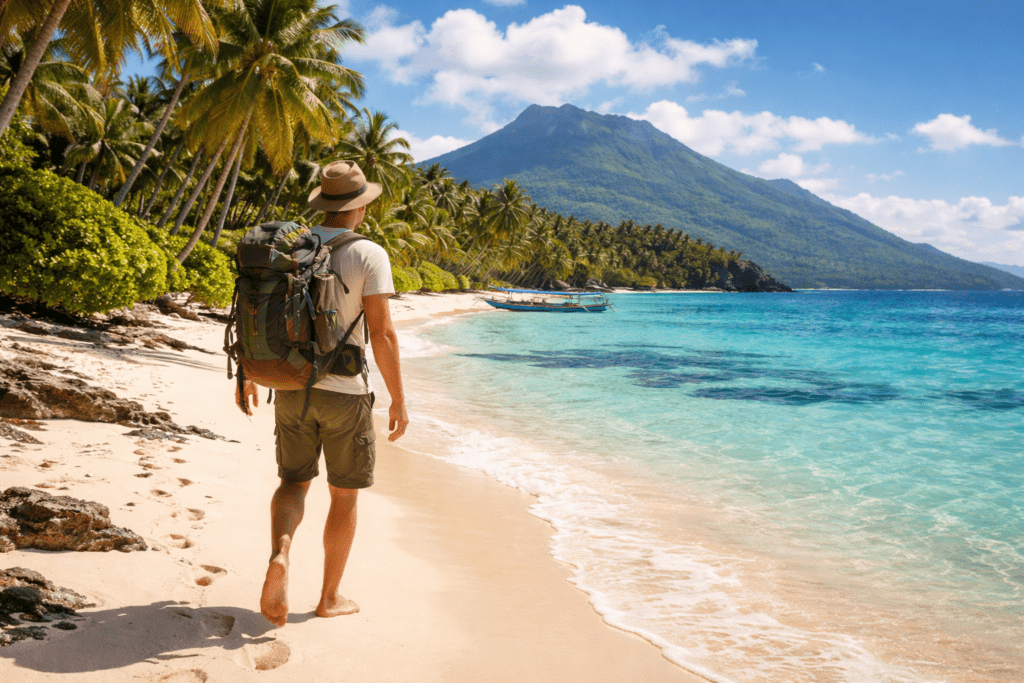 Traveler exploring Comoros island destination