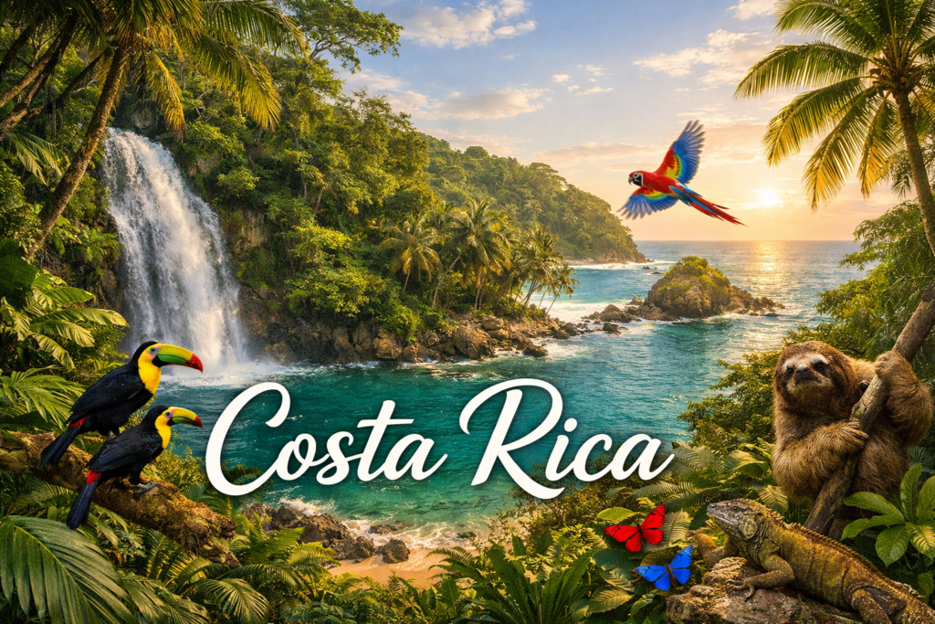 Dense tropical rainforest in Costa Rica national park