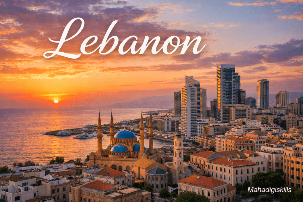 Beirut skyline at sunset, Lebanon travel