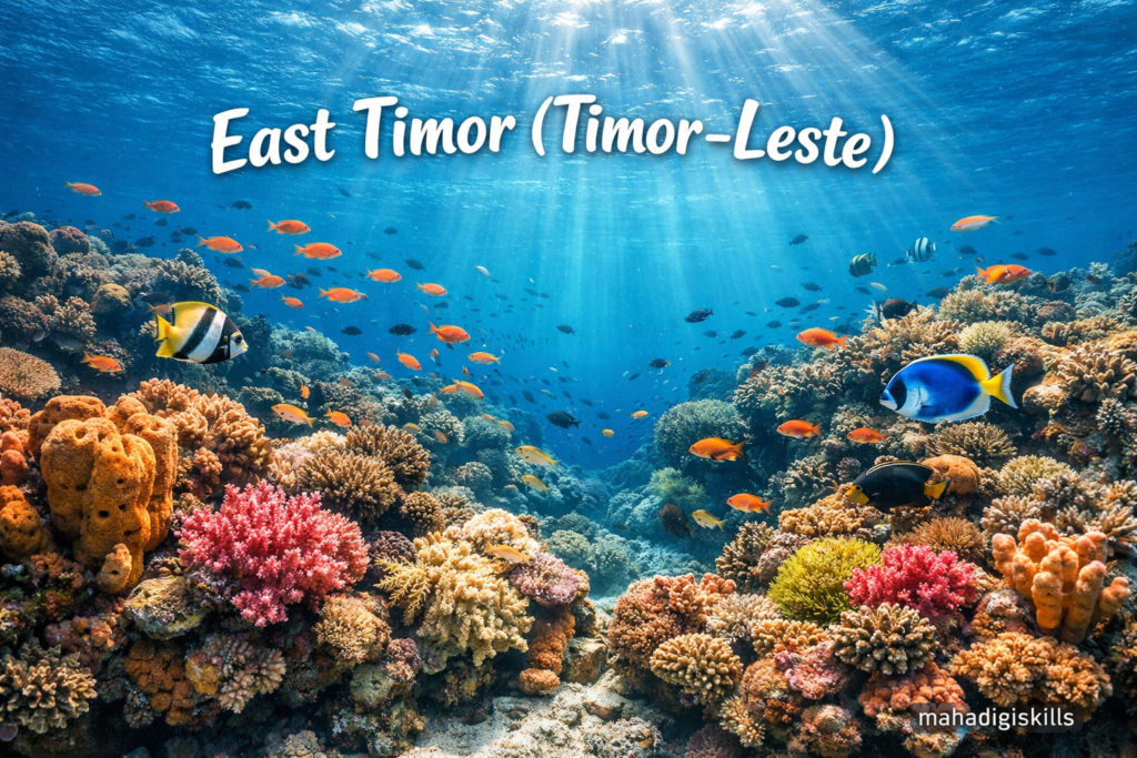 East Timor Atauro Island coral reef diving site