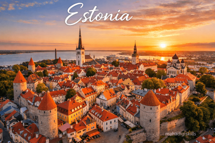 Tallinn Old Town skyline Estonia medieval architecture Baltic Sea