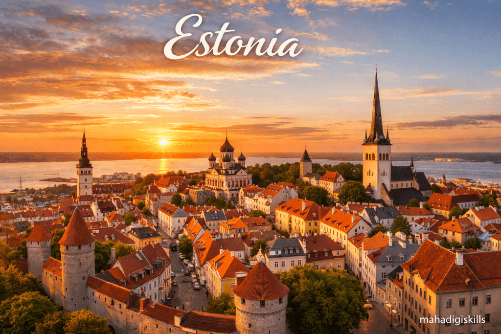 Tallinn Old Town skyline Estonia medieval architecture Baltic Sea
