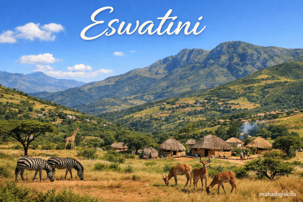 Mountain landscape Eswatini Southern Africa nature scenery