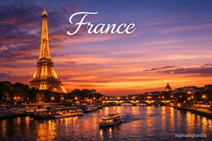 France Eiffel Tower Paris skyline travel destination