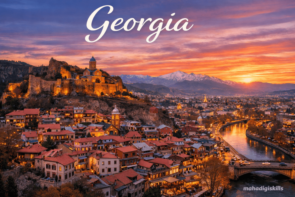 Tbilisi Old Town skyline Georgia travel destination