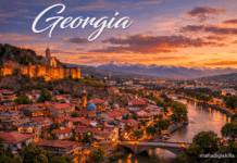 64.Georgia Travel Guide – History, Geography, and Culture Tbilisi Old Town skyline Georgia travel destination