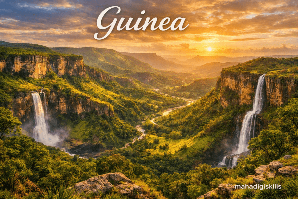 Fouta Djallon highlands landscape Guinea West Africa mountains