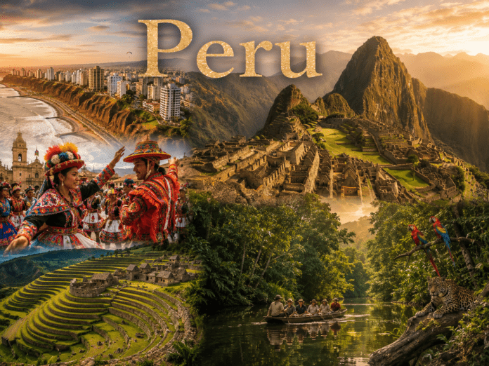 Machu Picchu, Andes mountains, Amazon rainforest, and cultural landscape of Peru