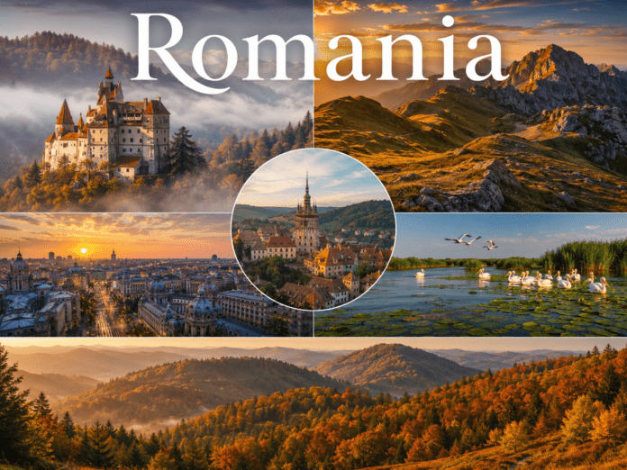 Romania castles, mountains, forests, cities, and medieval landscapes