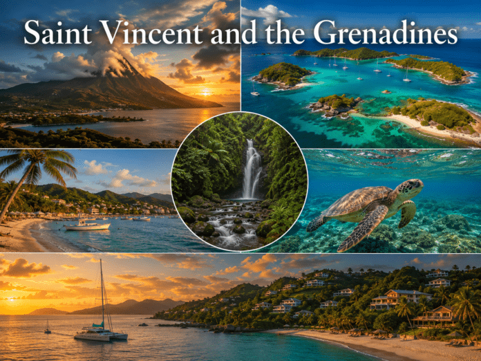 Saint Vincent and the Grenadines volcano, islands, beaches, and sailing scenes