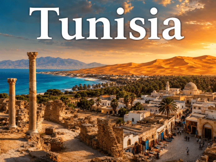Ancient ruins, Sahara Desert, and Mediterranean coastline in Tunisia
